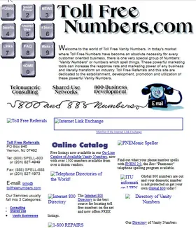 TollFreeNumbers.com in 1996