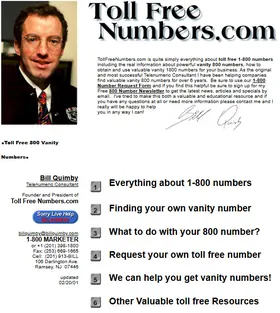 TollFreeNumbers.com in 1998