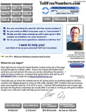 TollFreeNumbers.com in 2002